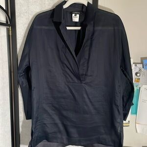 Lafayette 148 Black Blouse